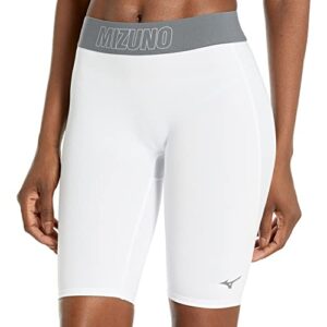 mizuno women's sliding short, white, x-small us