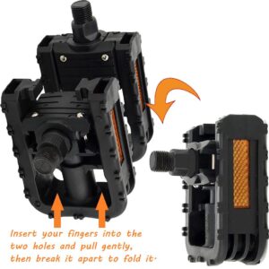 Fat-Cat Folding Bike Pedals - 9/16" Inch Bicycle Pedals Mountain Bikes Road Bicycles Platform Pedals MTB Pedals