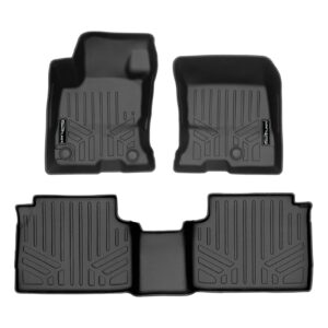 smartliner all weather custom fit floor mats 2 row liner set black compatible with 2020-2023 ford escape (hybrid models only)