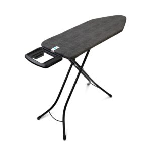 Brabantia - Ironing Board C - Flexible Steam Iron Rest - Adjustable in Height - Non-Slip Rubber Feet - Cover and Pad - Solid Foldable Unit - Denim Black - 49x18 Inches