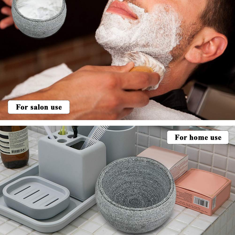 Wet Shave Bowl Shaving Soap & Cream Bowl for Men, Natural Granite Stone, Keep Warm Better, Easier to Lather