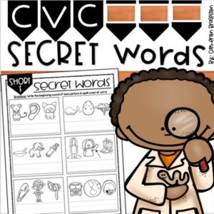 cvc word families phonics secret words activity