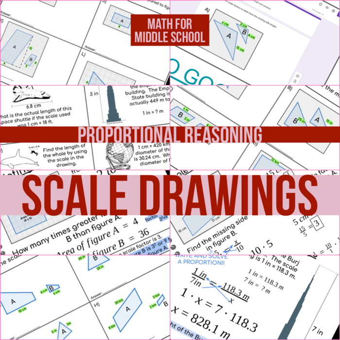 Proportional Reasoning: Scale Drawings + GOOGLE FORM for DISTANCE LEARNING