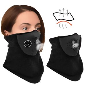 ski mask - 2 pcs breathable face masks for men women, half face anti snow mist dirt dust, sun uv protection rave party masks for skiing fishing riding motorcycling cold/hot outdoor activities sports
