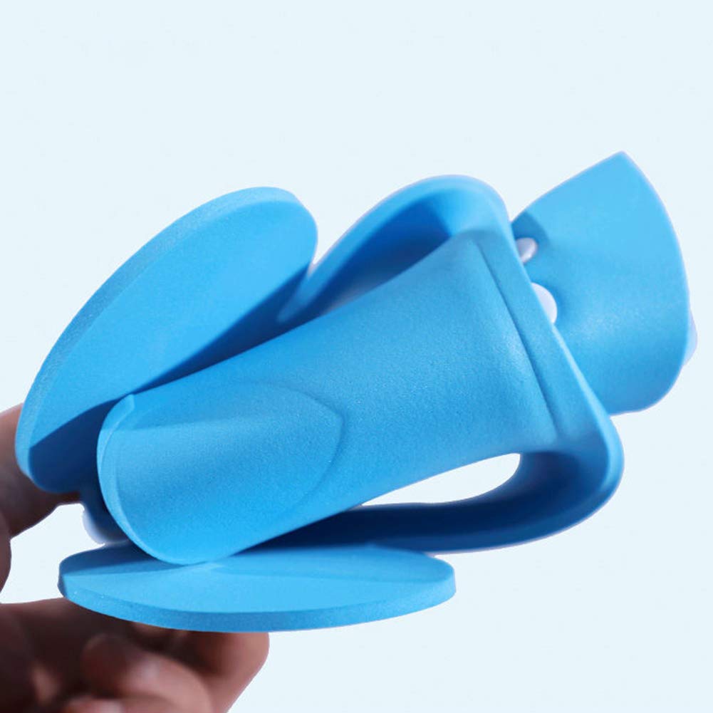 discountstore145 Adjustable Washing Hair Shield Cap Eye Ears Protect Bathing Shower Hat for Baby Kids Blue