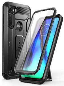 supcase unicorn beetle pro series case for moto g stylus 2020 [not fit 2021/2022 version], built-in screen protector full-body rugged holster & kickstand case (black)