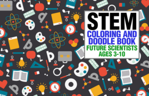 stem coloring book worksheets for future scientists, printable kids activity book, 26 pages no prep