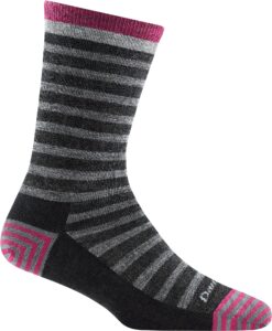 darn tough women's morgan crew lightweight lifestyle sock (style 6039) - charcoal, small