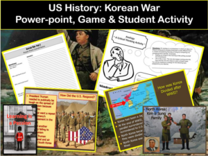 u.s. history | korean war | power-point, game and creative student activity | distance learning
