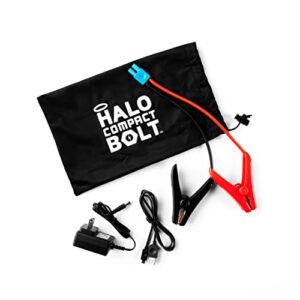 HALO Bolt Compact Portable Car Battery Jump Starter with USB Ports to Charge Devices - Silver Graphite