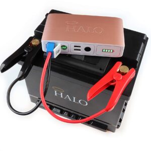 HALO Bolt Compact Portable - Car Battery Jump Starter with 2 USB Ports to Charger Devices, Portable - Rose Gold