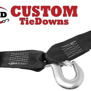 CustomTieDowns 2 Inch Wide Replacement Boat Winch Strap, Boat Hook On One End, 10 Inch Safety Strap with A Forged Snap Hook, 1 Inch Loop On Opposite End for Attachment to Winch, 1333 lb WLL (20 Feet.)