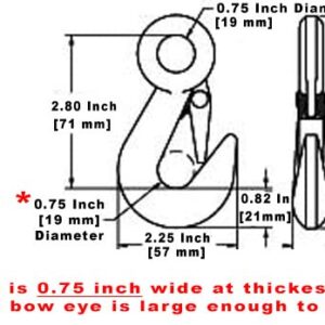 CustomTieDowns 2 Inch Wide Replacement Boat Winch Strap, Boat Hook On One End, 10 Inch Safety Strap with A Forged Snap Hook, 1 Inch Loop On Opposite End for Attachment to Winch, 1333 lb WLL (20 Feet.)