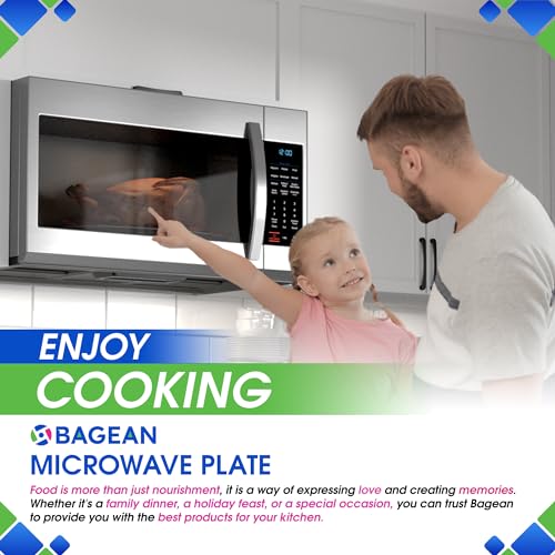 Microwave Plate Replacement 14 1/8 inch Fits W10531726 Whirlpool Microwave Glass Plate - Exactly Replaces Rotating Microwave Turntable Plate - Durable Oven Dish Tray For Better Cooking And Reheating