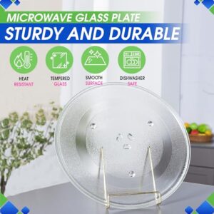 Microwave Plate Replacement 14 1/8 inch Fits W10531726 Whirlpool Microwave Glass Plate - Exactly Replaces Rotating Microwave Turntable Plate - Durable Oven Dish Tray For Better Cooking And Reheating