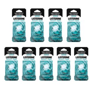 listerine ready! tabs chewable tablets with clean mint flavor, revolutionary 4-hour fresh breath tablets to help fight bad breath on-the-go, sugar-free & alcohol-free, 72 ct
