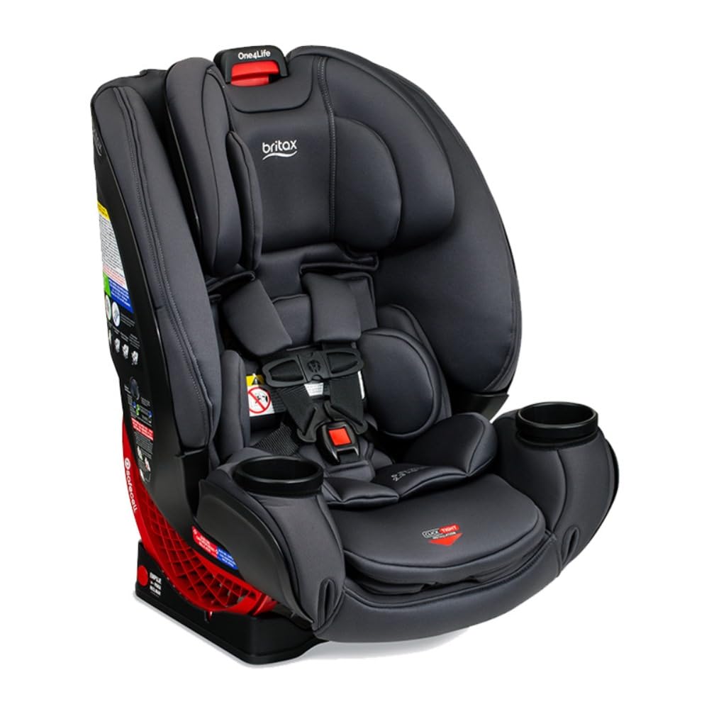 Britax One4Life ClickTight All-In-One Car Seat – 10 Years of Use – Infant, Convertible, Booster – 5 to 120 Pounds, Cool Flow Moisture Wicking Fabric, Cool N Dry Charcoal [Amazon Exclusive]