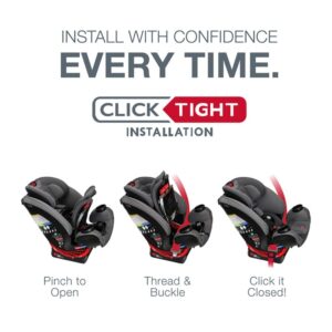 Britax One4Life ClickTight All-In-One Car Seat – 10 Years of Use – Infant, Convertible, Booster – 5 to 120 Pounds, Cool Flow Moisture Wicking Fabric, Cool N Dry Charcoal [Amazon Exclusive]