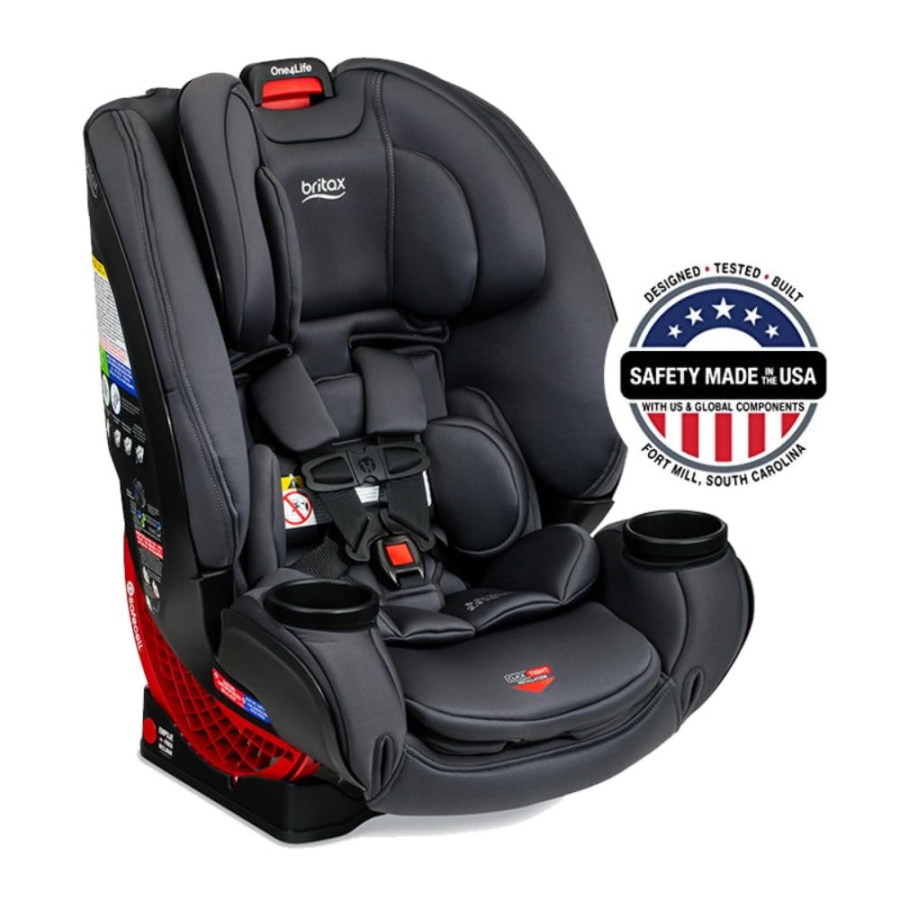 Britax One4Life ClickTight All-In-One Car Seat – 10 Years of Use – Infant, Convertible, Booster – 5 to 120 Pounds, Cool Flow Moisture Wicking Fabric, Cool N Dry Charcoal [Amazon Exclusive]