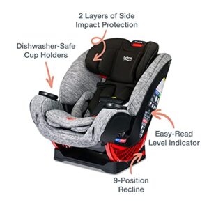 Britax One4Life ClickTight All-In-One Car Seat – 10 Years of Use – Infant, Convertible, Booster – 5 to 120 Pounds, Spark Premium Soft Knit Fabric [Amazon Exclusive]