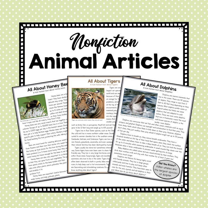 Nonfiction Animal Articles