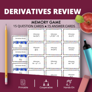 calculus derivatives review math memory game