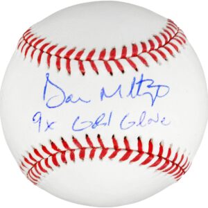 Don Mattingly New York Yankees Autographed Baseball with "9x Gold Glove" Inscription - Autographed Baseballs