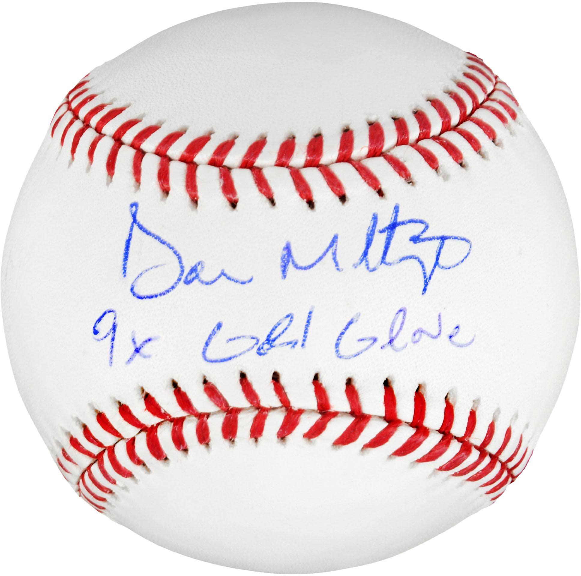 Don Mattingly New York Yankees Autographed Baseball with "9x Gold Glove" Inscription - Autographed Baseballs