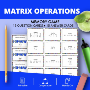 matrix operations math memory game