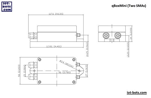 qBoxMini DIY IOT Enclosure Plus Kit (Two SMAs), IOT Enclosure for Arduino MKR Feather ESP32 Cellular LoRa WiFi board, Waterproof IP65 Enclosure with glands, prototyping PCB connectors set and Two SMAs