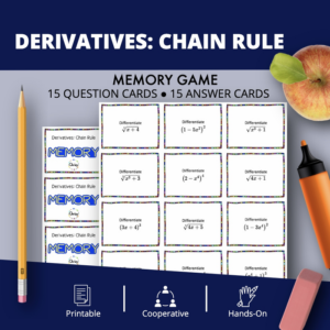 calculus derivatives: chain rule math memory game