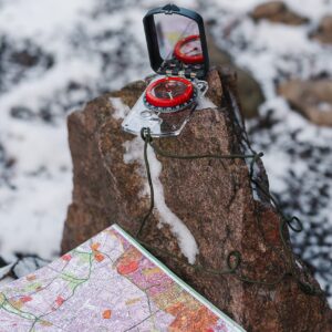 Sighting Compass Mirror Adjustable Declination - Boy Scout Compass Survival Camping | Base Plate Compass Kids Navigation | Orienteering Compass Hiking Map Read Military Compass Backpacking Clinometers