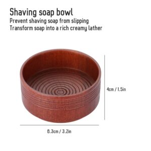 HURRISE Wooden Shaving Soap Bowl, Unbreakable Shaving Cup Soap Bowl Shaving Mens Shaving And Grooming Sets Shave Soap Cup,Smooth Shaving Mug Bowl For Shaving Mug Bowl