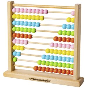 gybber&mumu wooden counting number maths learning abacus educational toy, multicolor