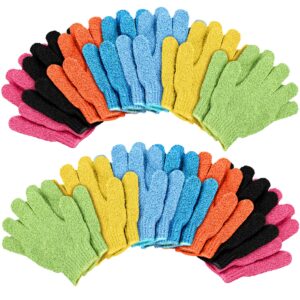 duufin 14 pairs exfoliating gloves shower glove exfoliator bath gloves for shower, spa, massage, body scrub, dead skin cell remover