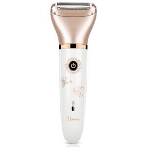 electric razor for women - painless 2-in-1 women shaver hair remover for face, legs and underarm, portable waterproof bikini trimmer wet and dry cordless lady hair removal - micro usb recharge
