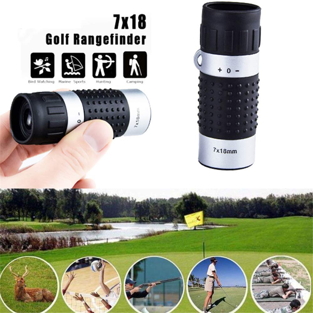 Golf Rangefinder,7x18 163m/1000m Golf Monocular Rangefinder Distance Meter Finder Binocular Pocket-Scope Range Sightseeing Surveillance Races