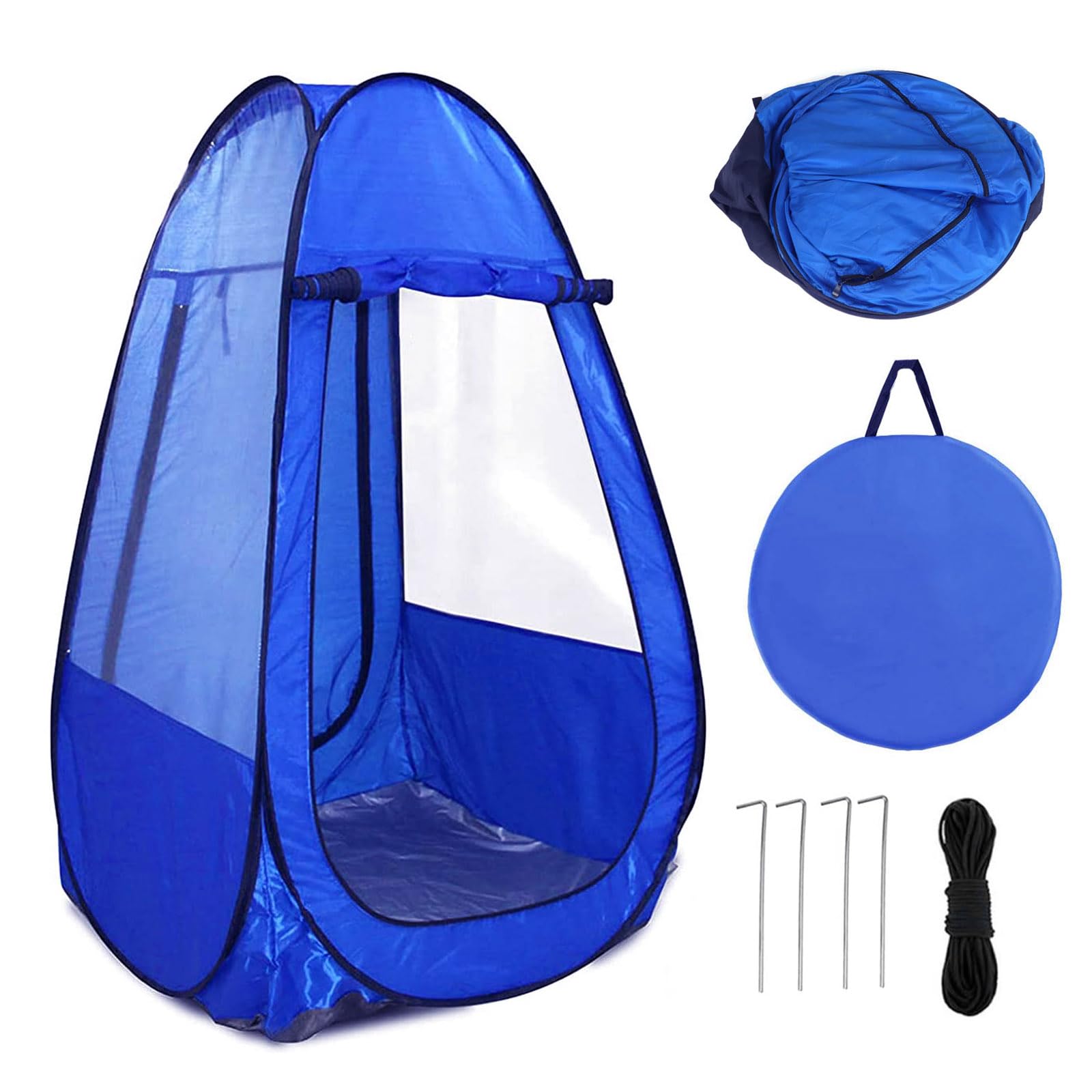 Sports Shelter Weather Tent Single Person Portable Pop Up Tent Pods Outdoor Rainproof & Windproof Double Doors for Watching Sport Events, Camping, Hiking, Fishing, Beach Tents Canopy