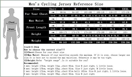 Men's Cycling Jerseys Set, Breathable Bicycle Clothing Road Bike Clothes Quick Dry Biking Jersey Size S-3XL