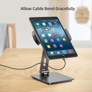 UPERFECT 5.9''-17.3'' Portable Monitor Stand, Adjustable 360° Swivel Bracket, 180° Tiltable Clamp, Heavy Duty Aluminum Stand for Pad/Tablet