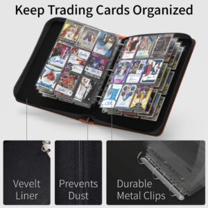 Rayvol Premium Basketball Card Binder for Trading Cards, Authentic Basketball Texture 9-Pocket Card Binder Fit 720 Cards with 40 Sleeves Included