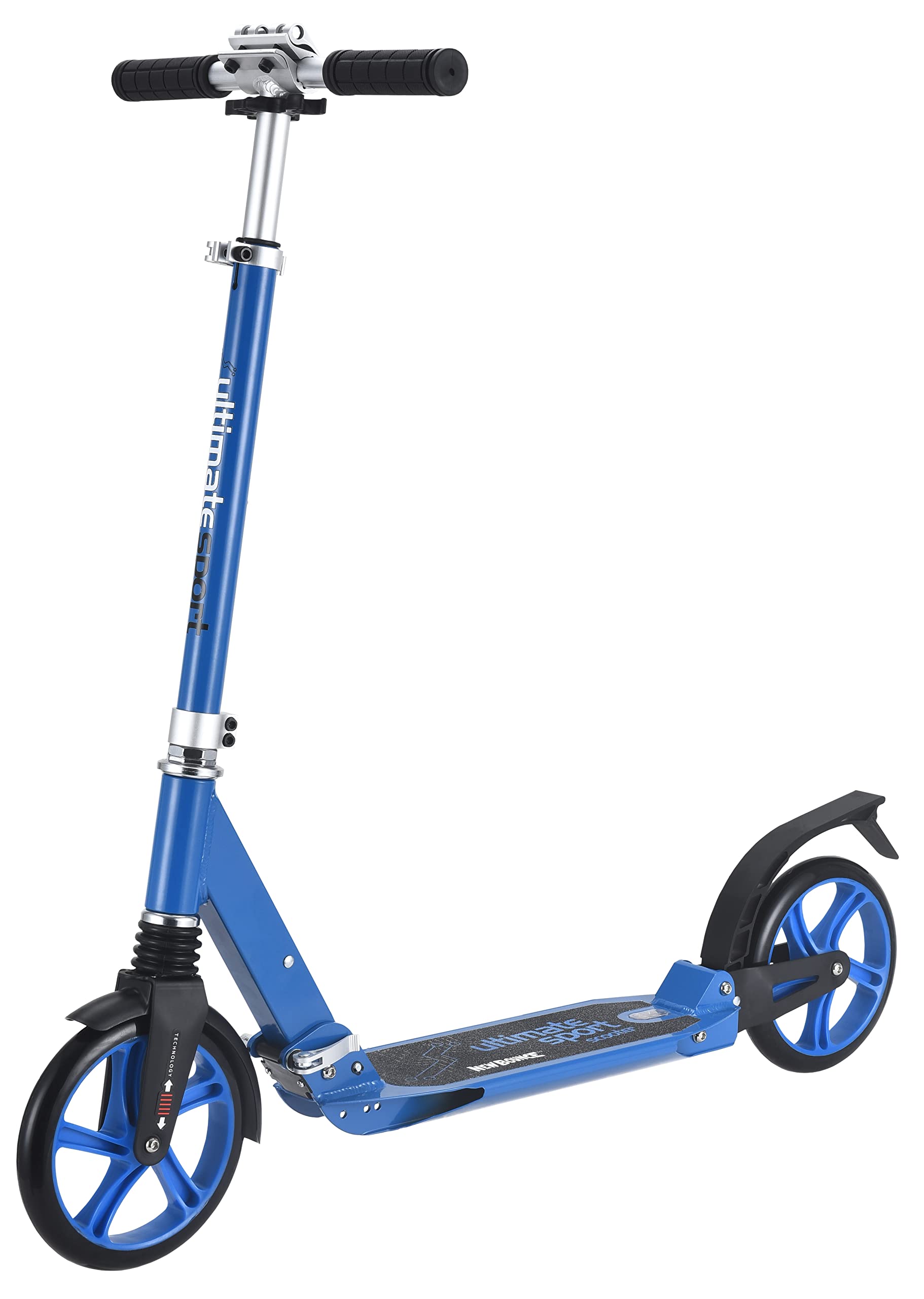 New Bounce Kick Scooter - Scooter for Ages 8 and Up with Adjustable Handlebar - The Ultimate Sport Scooter is Perfect for Bigger Children and Adults Weight Limit 200Lbs (Blue)