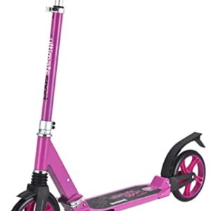 New Bounce Kick Scooter - Scooter for Ages 8 and Up with Adjustable Handlebar - The Ultimate Sport Scooter is Perfect for Bigger Children and Adults Weight Limit 200Lbs (Pink)