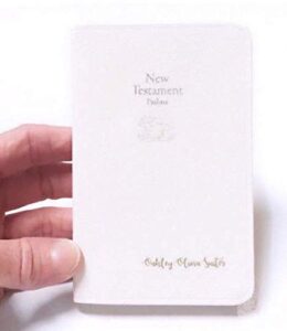 pacidoodle personalized baby bible engraved with baby's name (white)