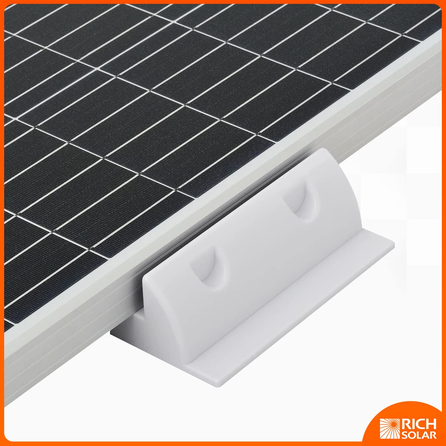 RICH SOLAR Solar Panel Roof Drill-Free Corner Bracket Mount for RV, Boats, Caravans, Marine, Motorhomes, & Set of 6(Corner Bracket), White