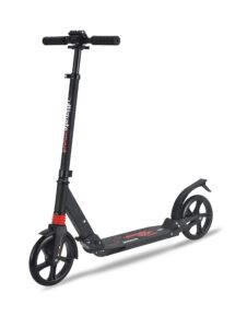 new bounce kick scooter - scooter for ages 8 and up with adjustable handlebar - the ultimate sport scooter is perfect for bigger children and adults weight limit 200lbs (black)