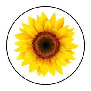 48 sunflower envelope seals labels stickers 1.2" round