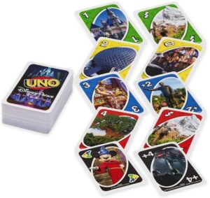 disney parks uno card game in tin