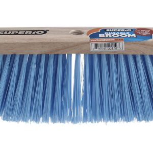 Broom Refill Head for Kitchen and Home Broom - Heavy Duty Household Broom Easy Sweeping Dust and Wisp Floors and Corners (Blue- Synthetic)