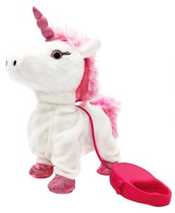 meva unicorn toys, walking and singing unicorn toy pet with remote control leash, unicorns gifts for girls